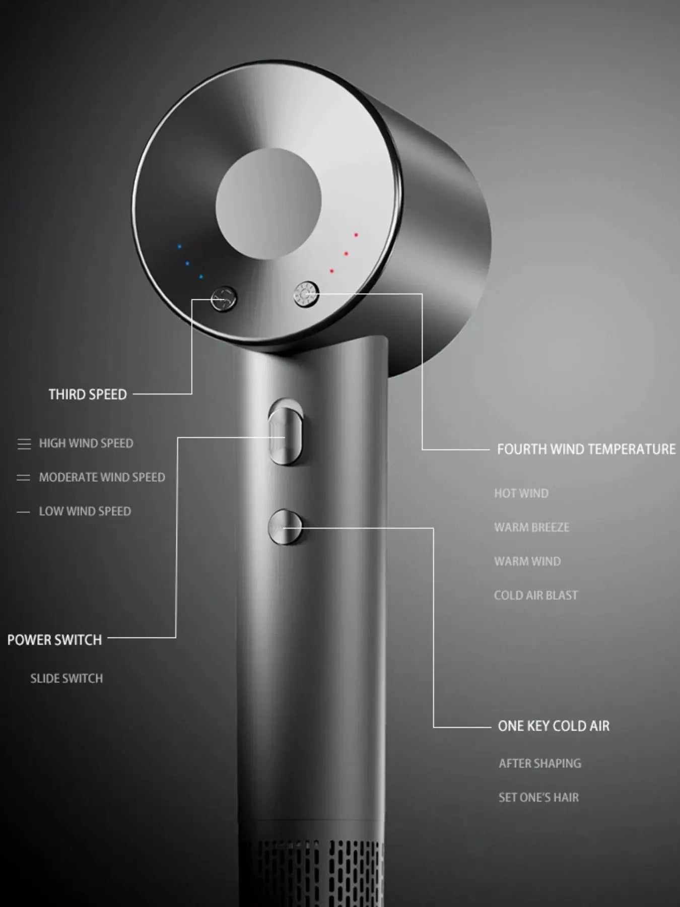 Intelligent Temperature Control High-Speed Hair Dryer Simply Love