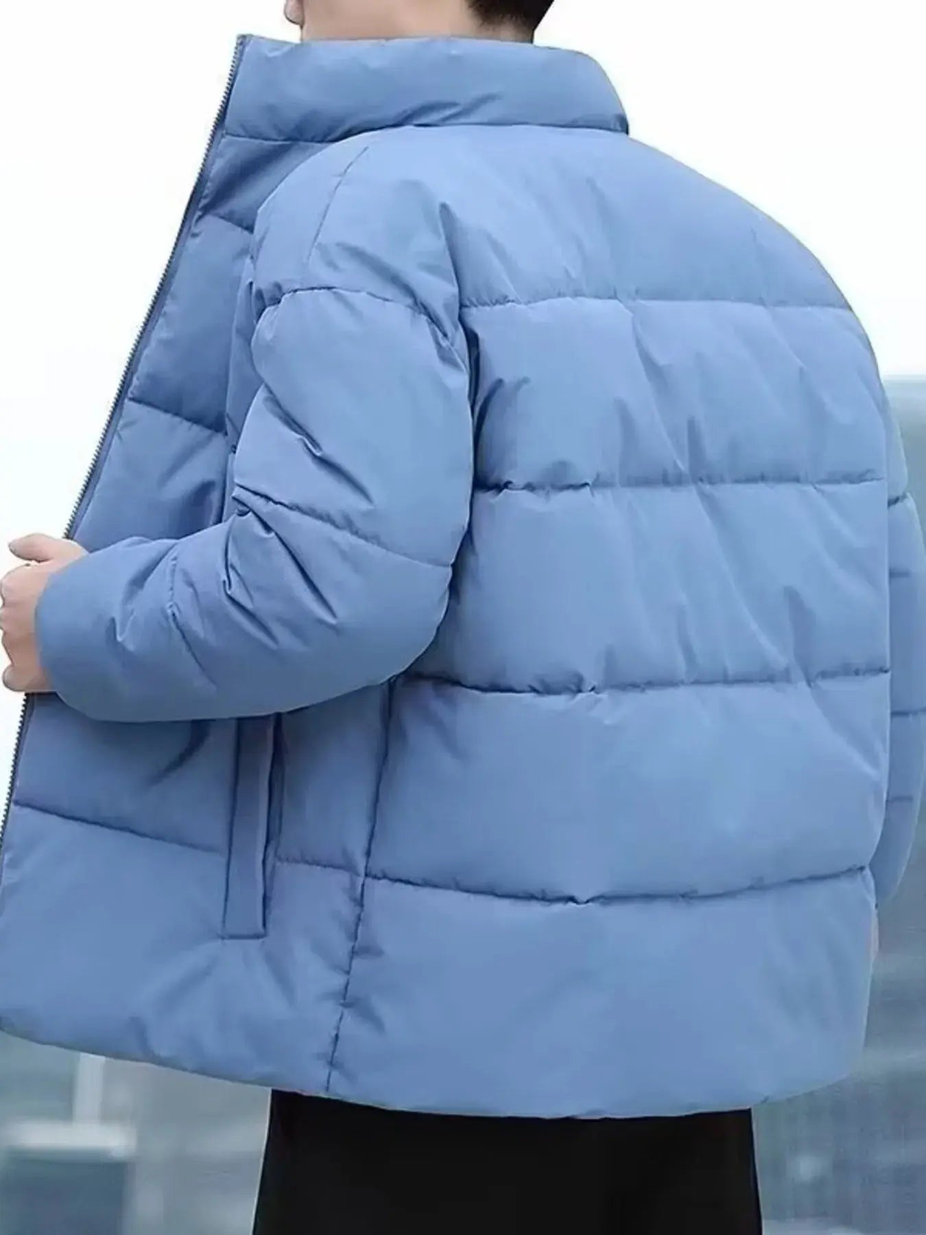 Men's Plus Size Quilted Zip Up Winter Coat Simply Love