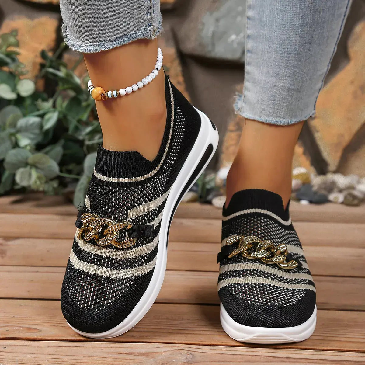 Round Toe Mesh Slip-Ons Simply Love
