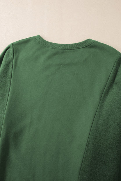 Chic plus size blackish green sweatshirt