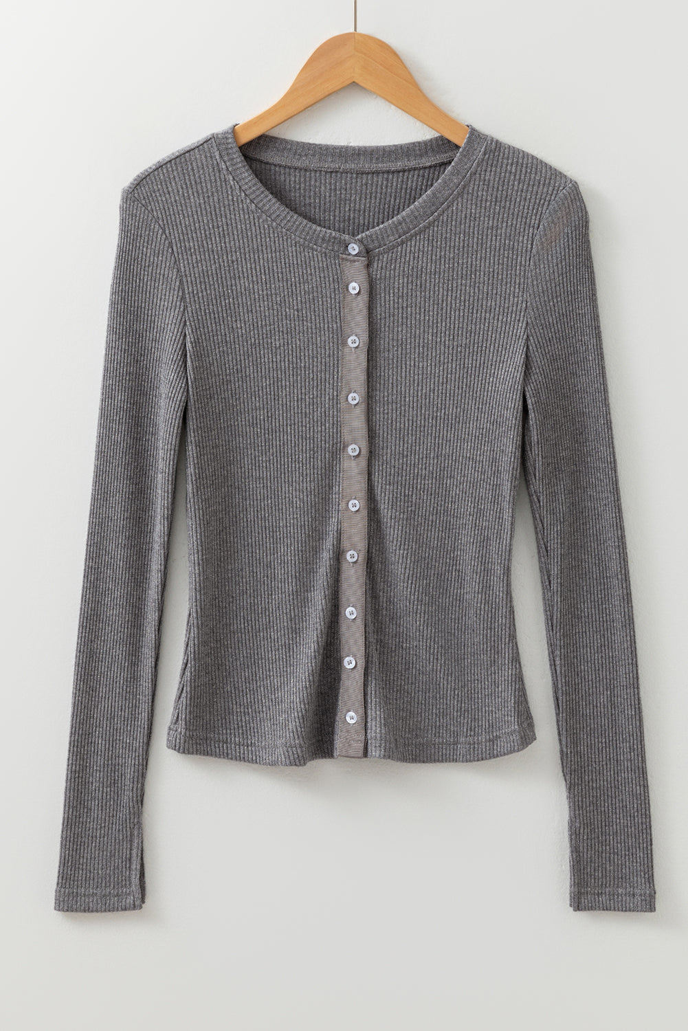 Premium Sleet Ribbed Knit Button Down Slim Cardigan Dear-Lover Dropshipping