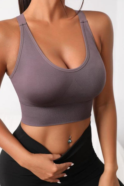 Scoop Neck Long Active Bra.