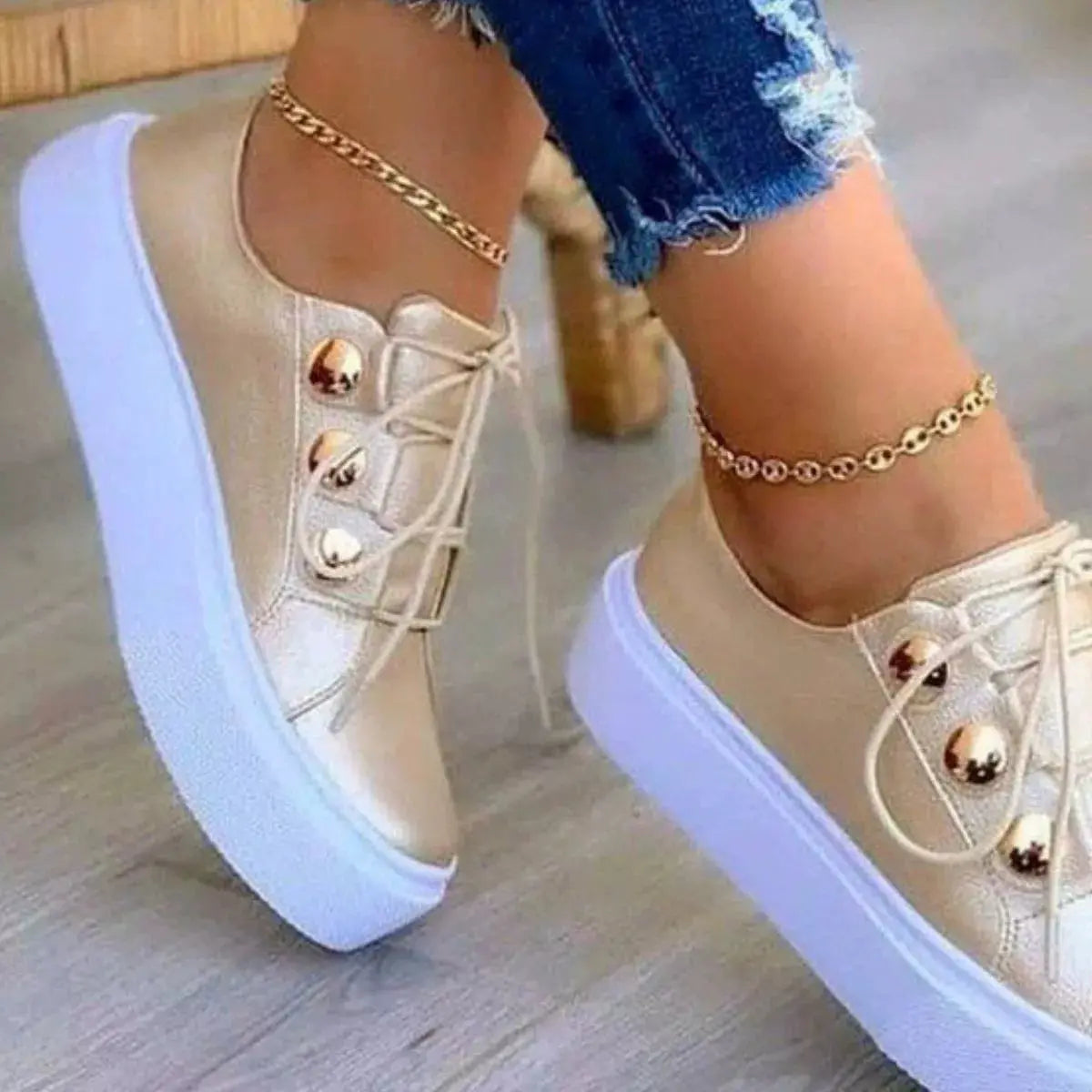 Round Toe Platform Sneakers Simply Love