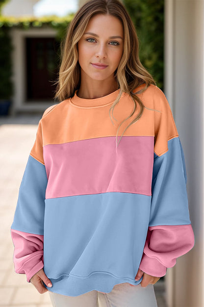 Color Block Round Neck Long Sleeve SweatshirtFeatures: Basic style
Sheer: Opaque
Stretch: No stretch
Material composition: 70% polyester, 30% cotton
Care instructions: Machine wash cold. Tumble dry low.
ImporteLove Salve Color Block Round Neck Long Sleeve SweatshirtSweatshirts & Hoodies