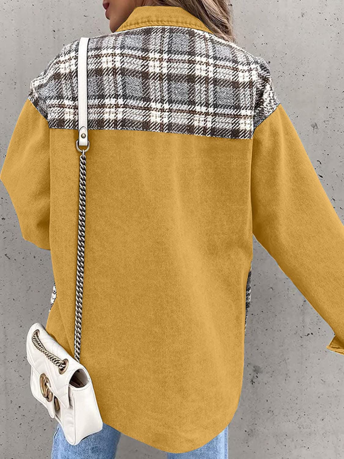 Plaid Oversized Cotton Jacket - Love Salve 