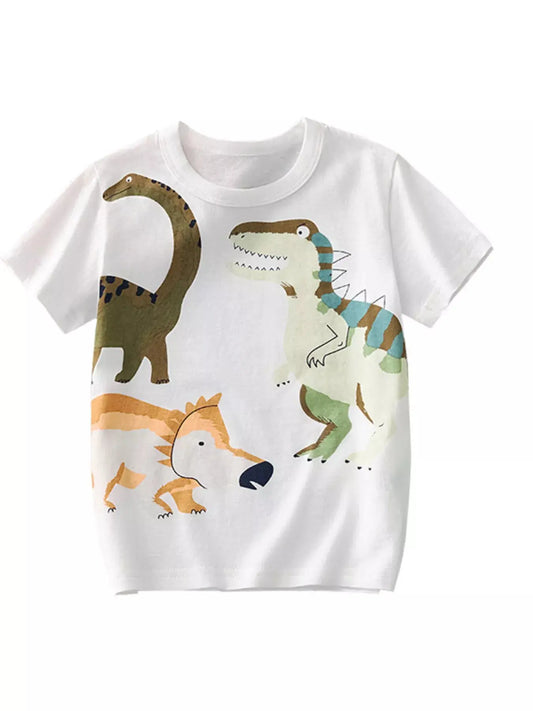 Children's Dinosaur Crew Neck Short Sleeve T-Shirt Simply Love