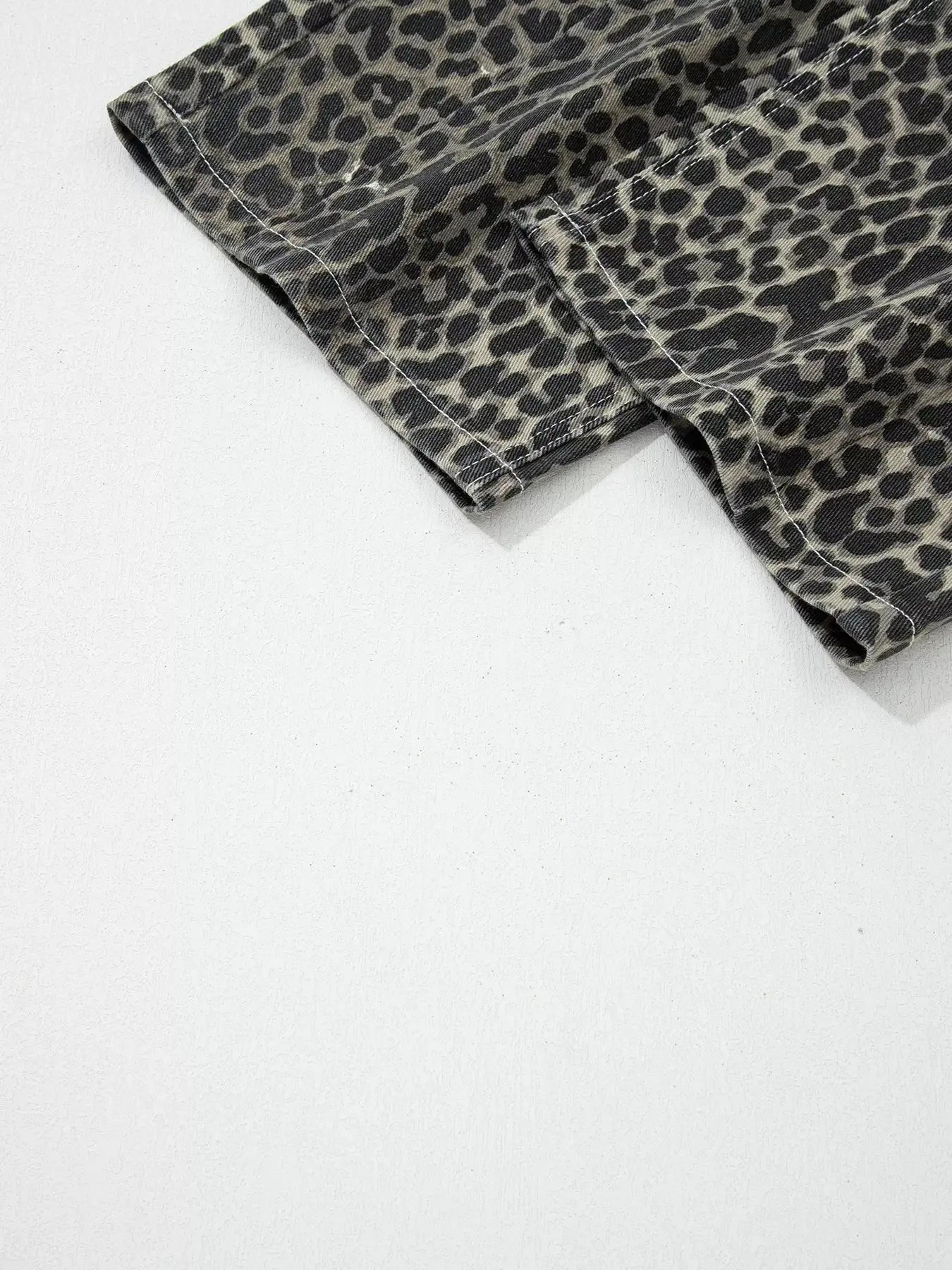 Leopard Print High Waist Barrel Jeans Simply Love