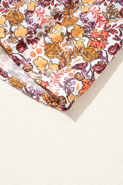Simply Love: Floral Knot Blouse, Ruffled Sleeves