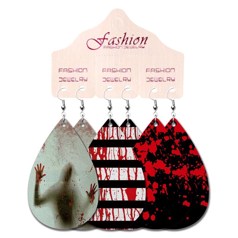 Gothic velvet teardrop earrings