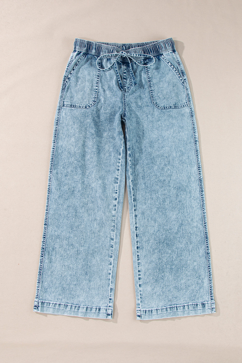 Relaxed fit mineral wash jeans