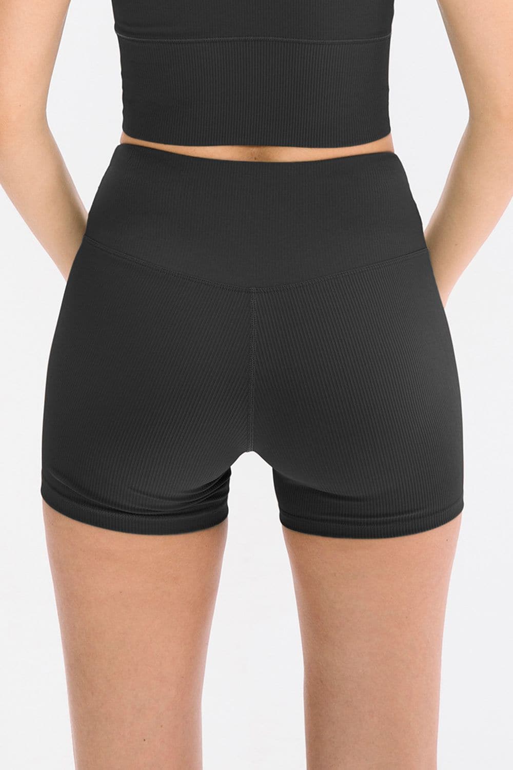 Slim Fit Wide Waistband Sports Shorts.