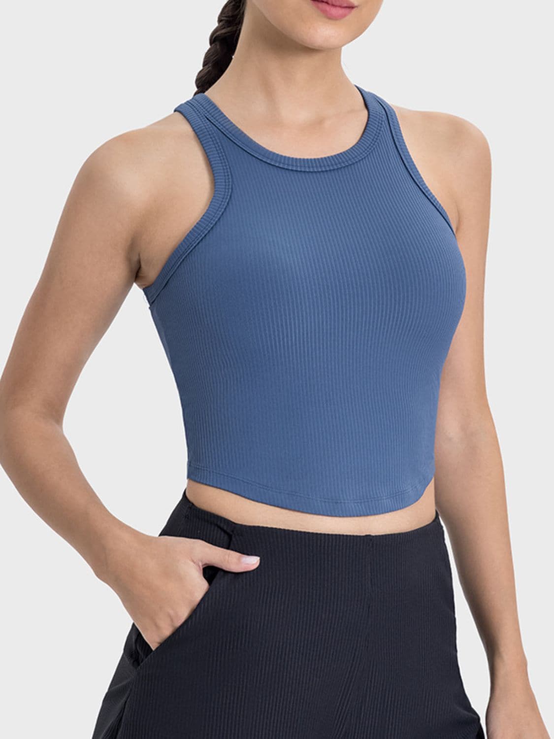 Round Neck Racerback Active Tank.