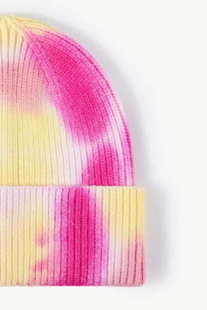 Tie-Dye Cuffed Knit Beanie.