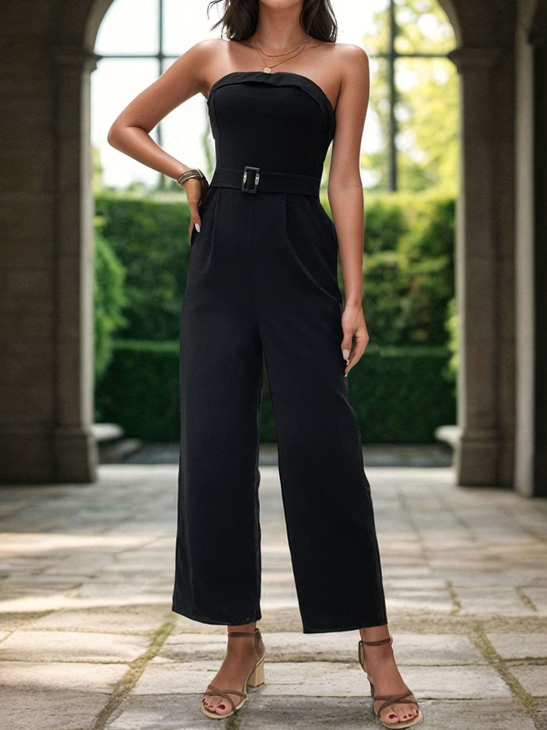 Tube Jumpsuit with Pockets.