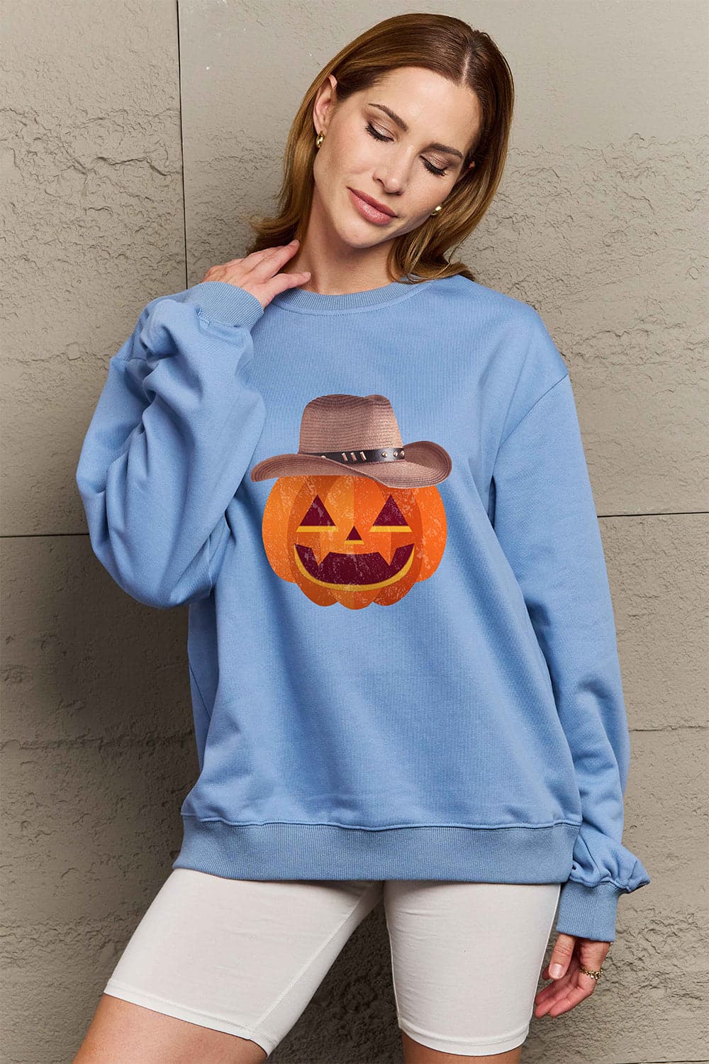 Cozy Chic Graphic Dropped Shoulder Sweatshirt