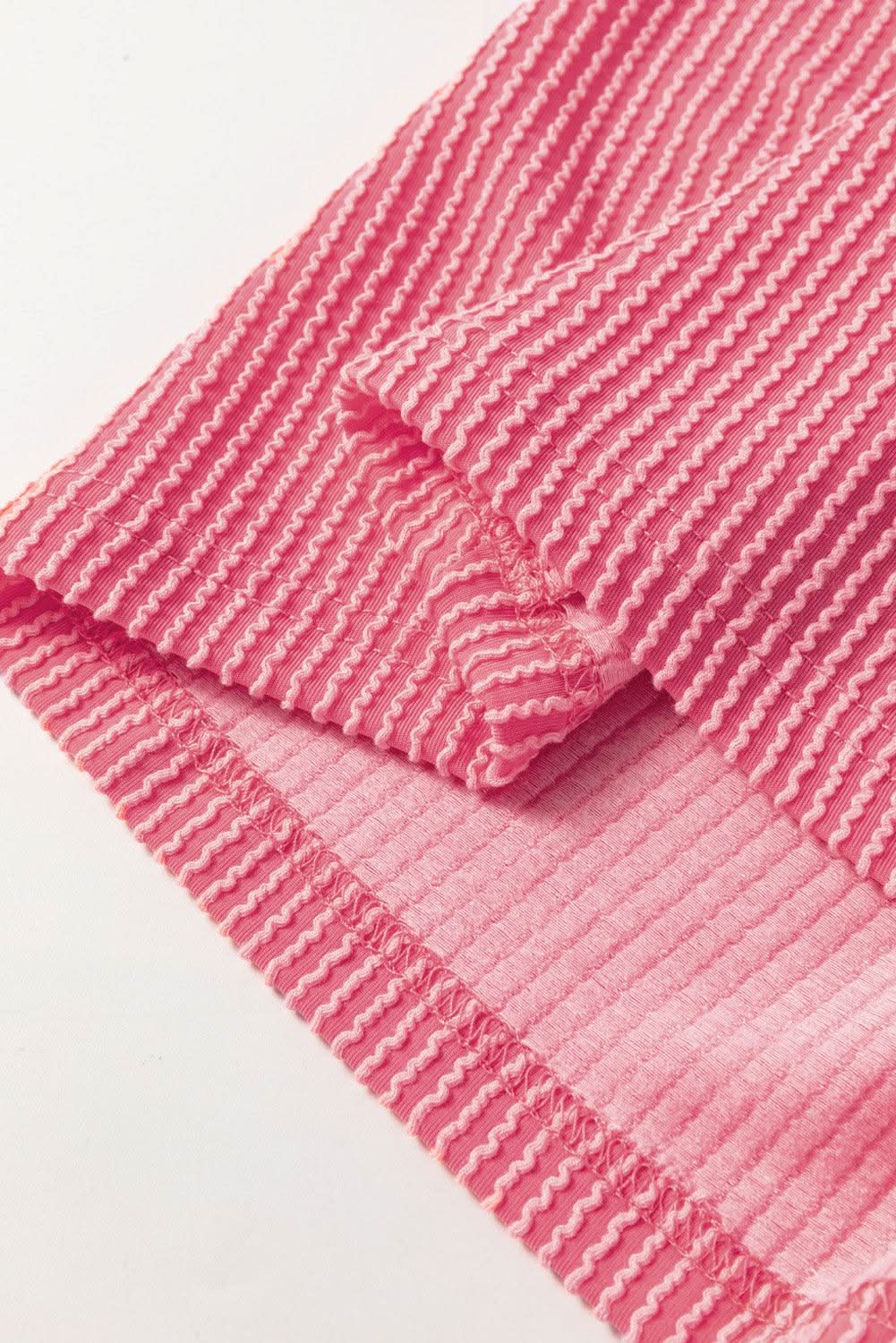 Peach blossom ribbed tee plus size - Love Salve 