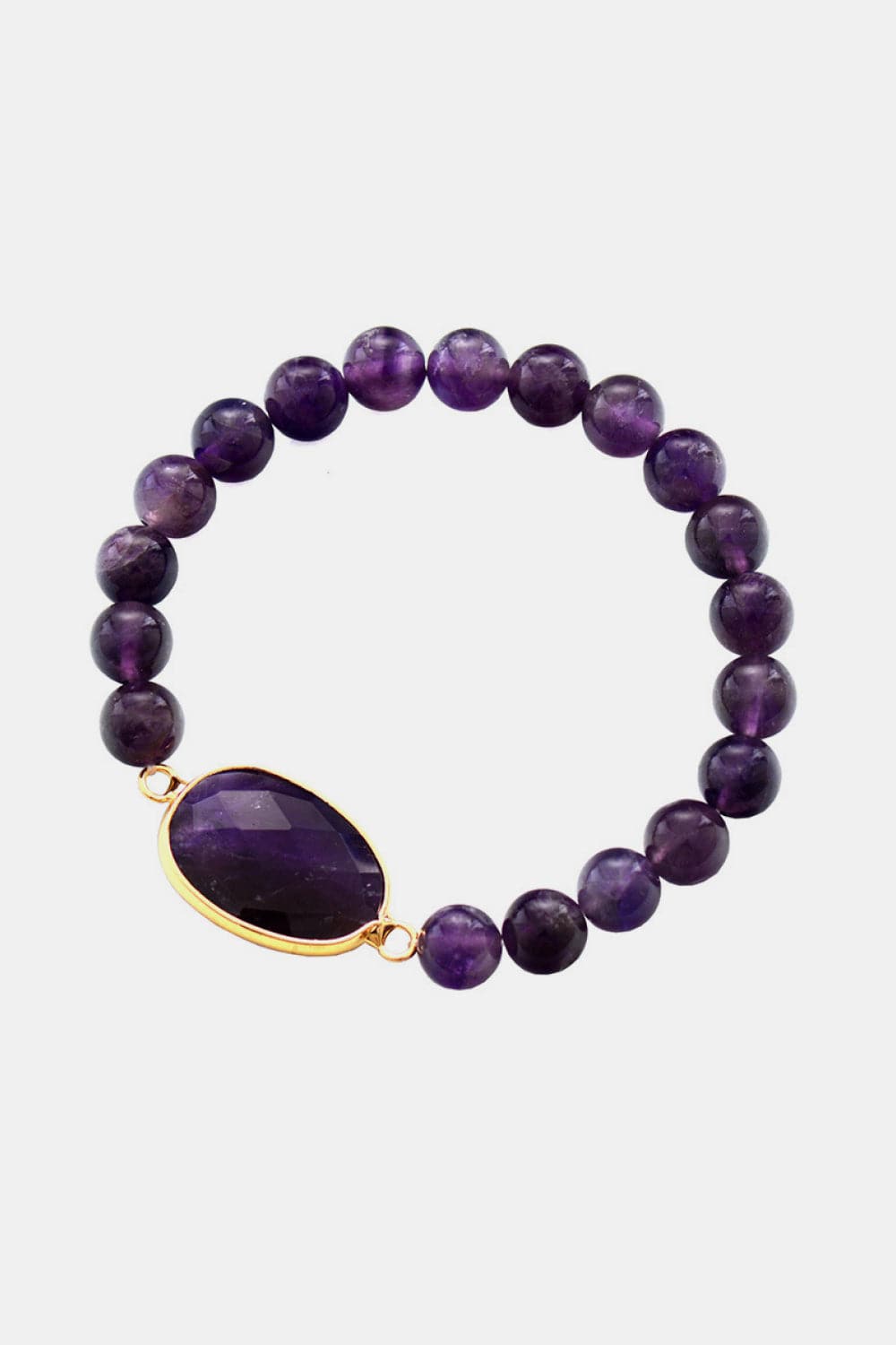 Handmade Amethyst Beaded Bracelet.