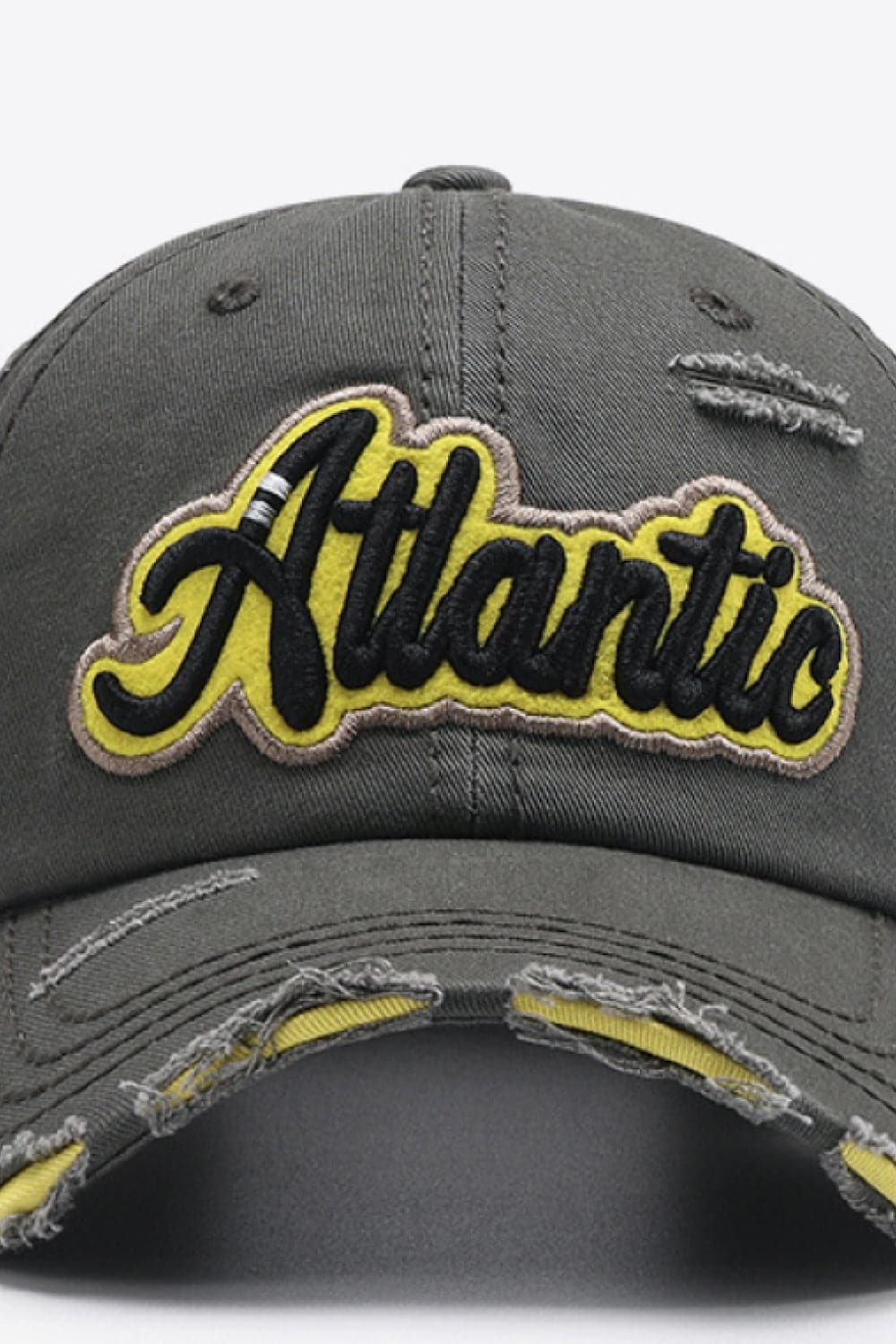 ATLANTIC Graphic Distressed Baseball Cap.