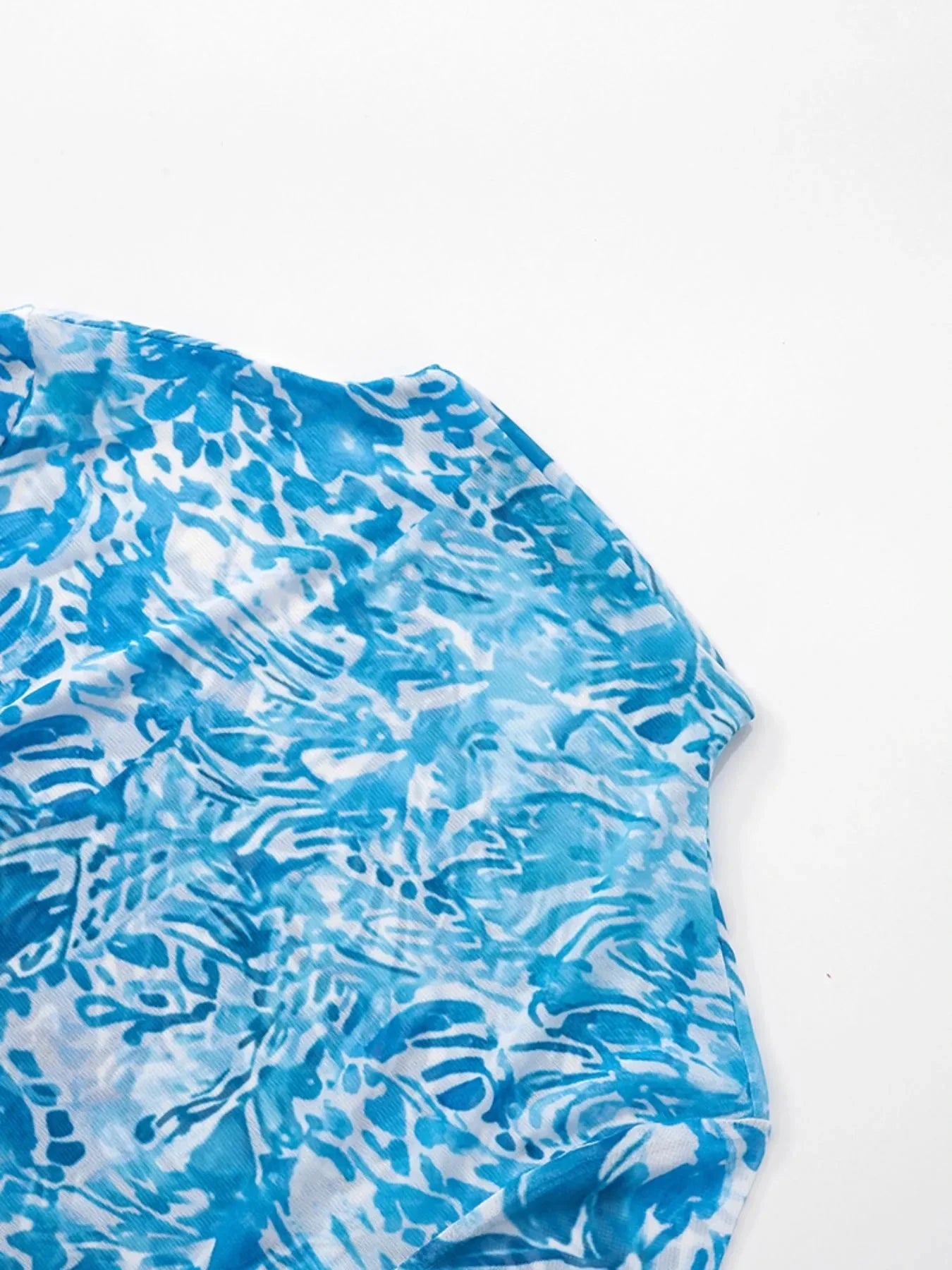 Printed Mock Neck Long Sleeve Mini Dress Coco’s Tee Boutique