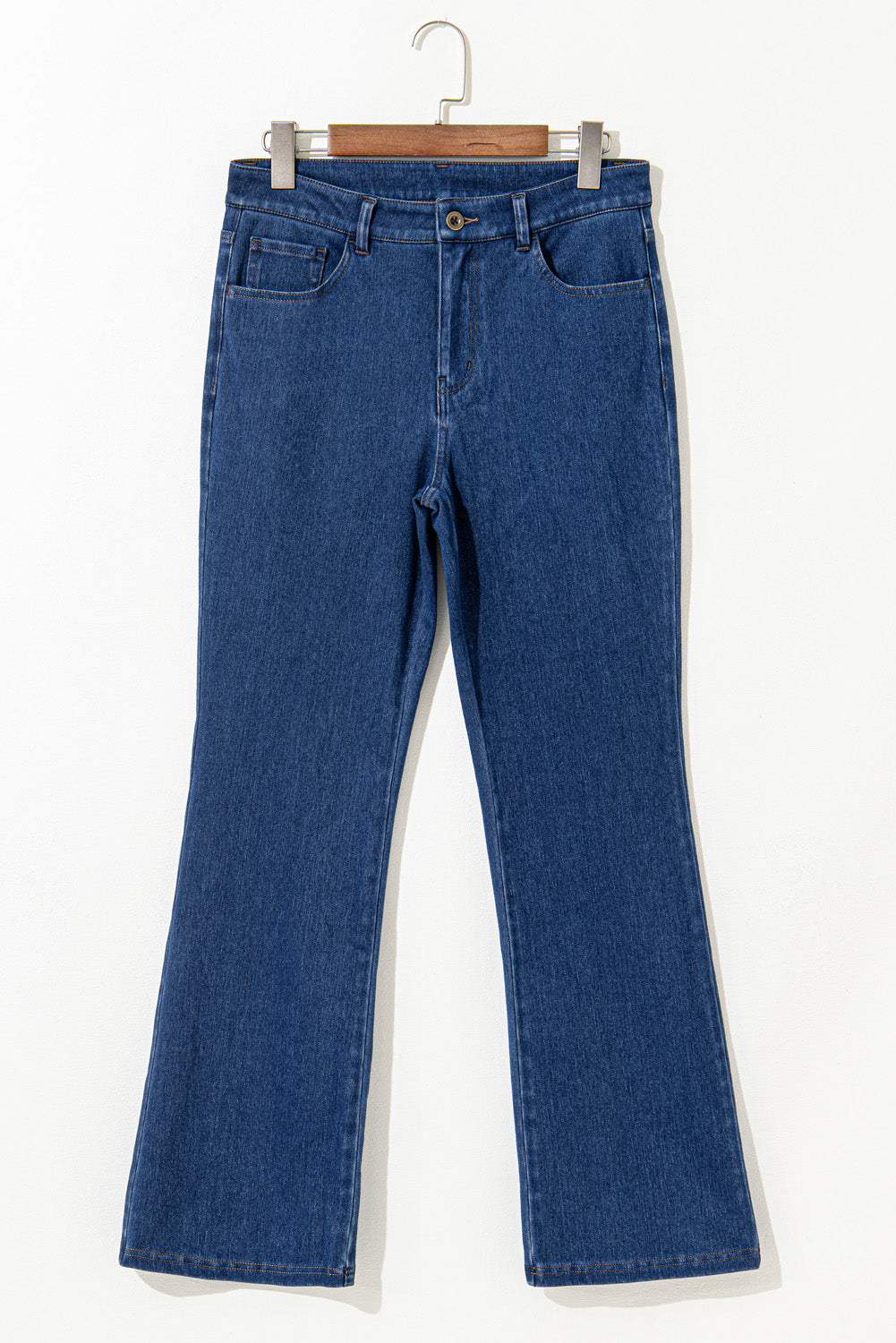 Ashleigh blue mid-rise stretchy bootcut jeans for everyday wear