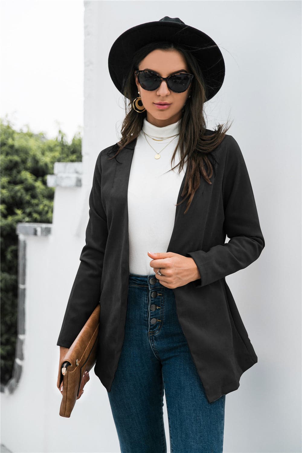 Three-Quarter Sleeve Blazer.