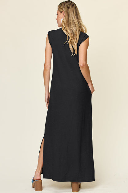 Double Take: Mock Neck Maxi Dress
