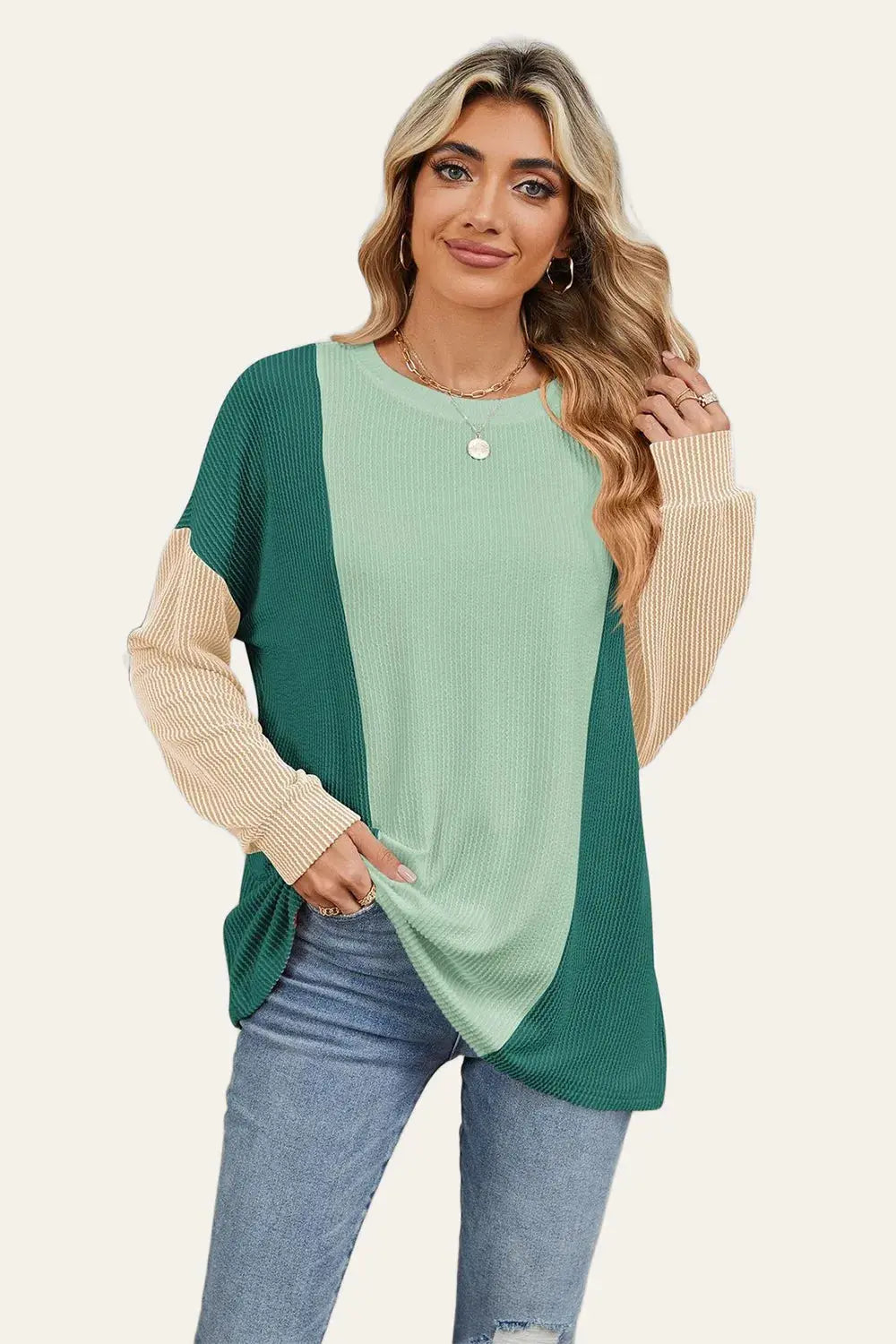 Double Take: Textured Long Sleeve Tee - Love Salve