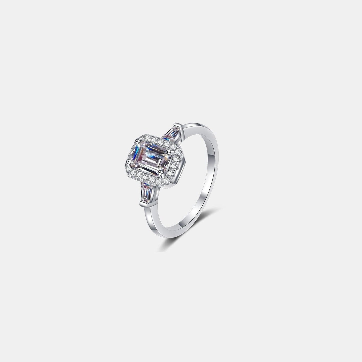 1 Carat Moissanite 925 Sterling Silver Ring.