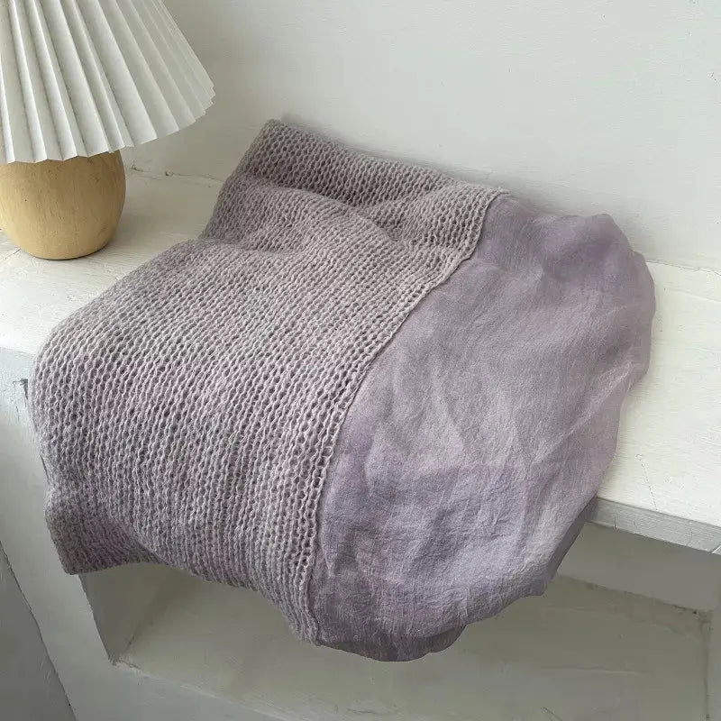 Lightweight Knitted Scarf with Dyed Edges Simply Love
