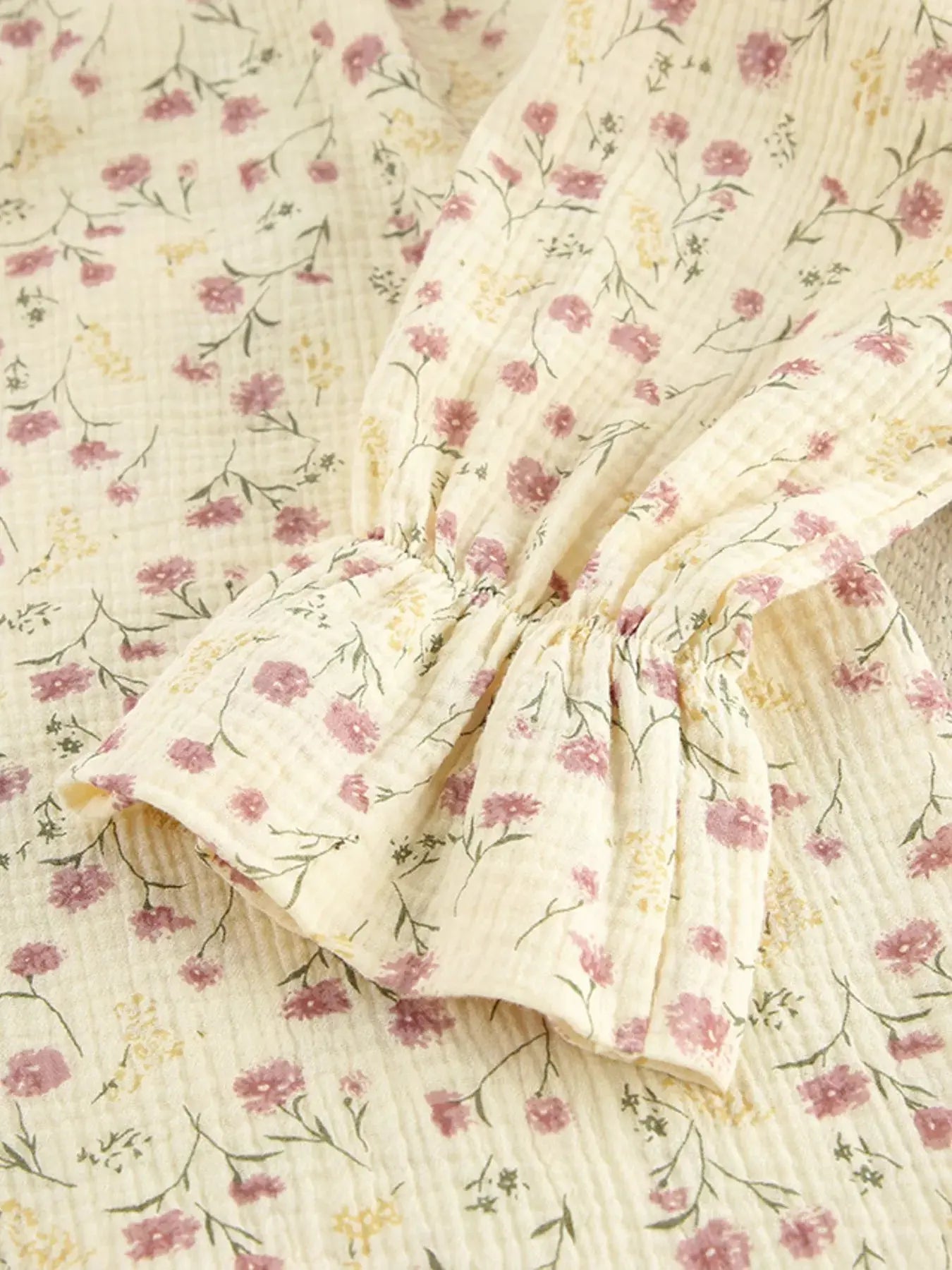 Floral Print Button-Down Top and Pants Lounge Set Simply Love