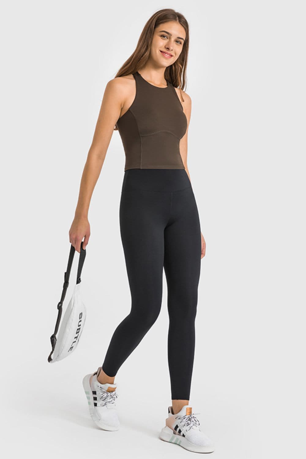 High Waist Ankle-Length Yoga Leggings.