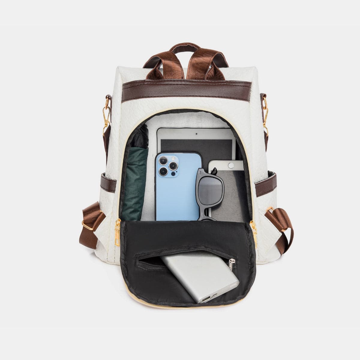 Stylish PU leather large backpack for everyday adventures