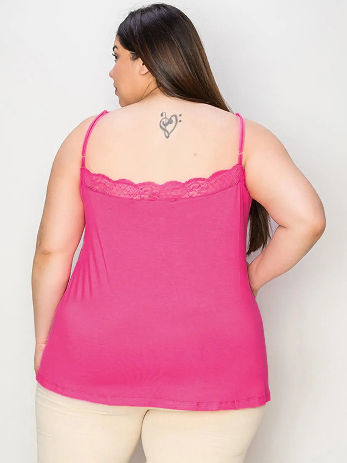 Basic Bae Full Size Lace Trim V-Neck Cami - Love Salve