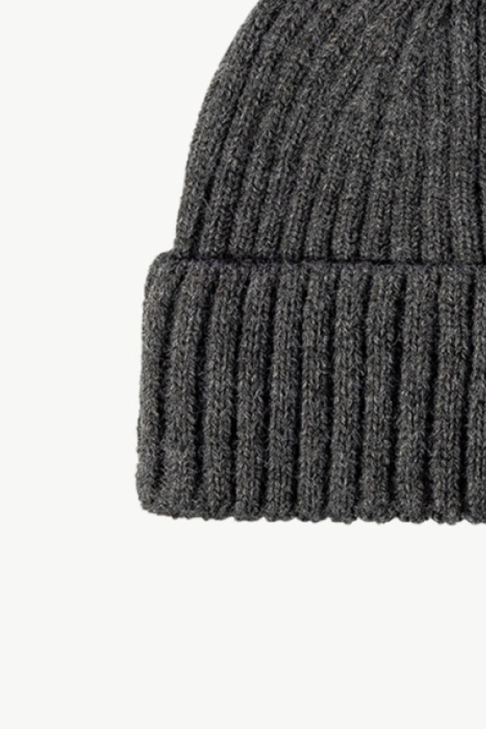 Rib-Knit Cuff Beanie.