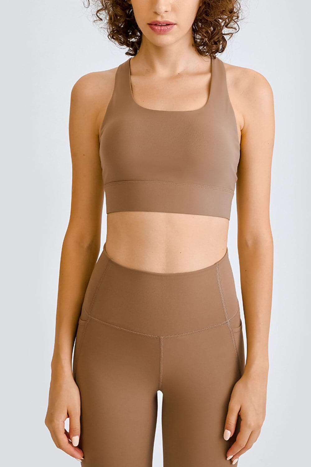 Cross Back Yoga Crop Top.