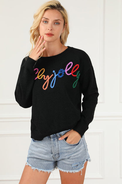 Round Neck Long Sleeve Sweater.