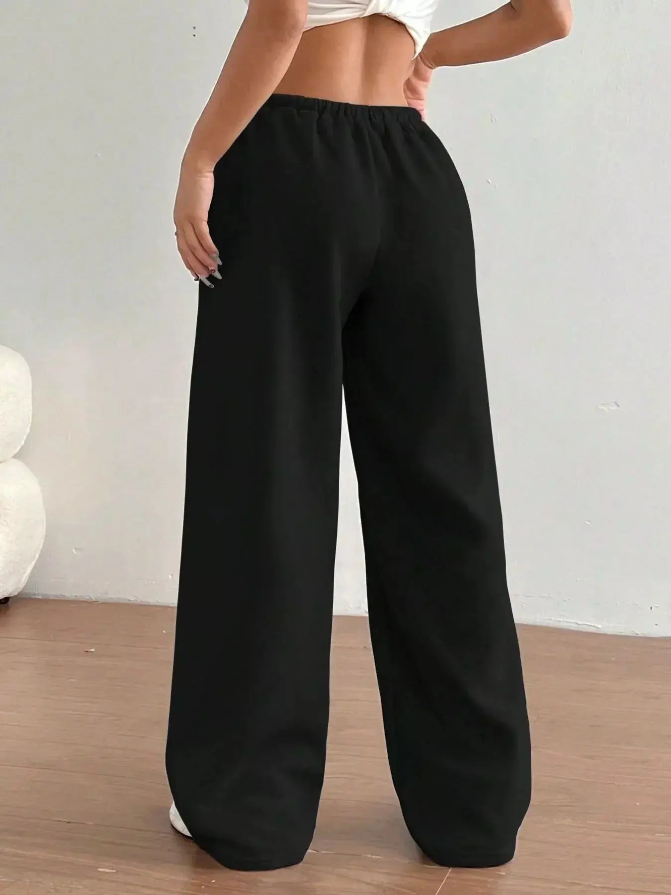 Casual Drawstring High Waist Wide Leg Sweatpants Simply Love