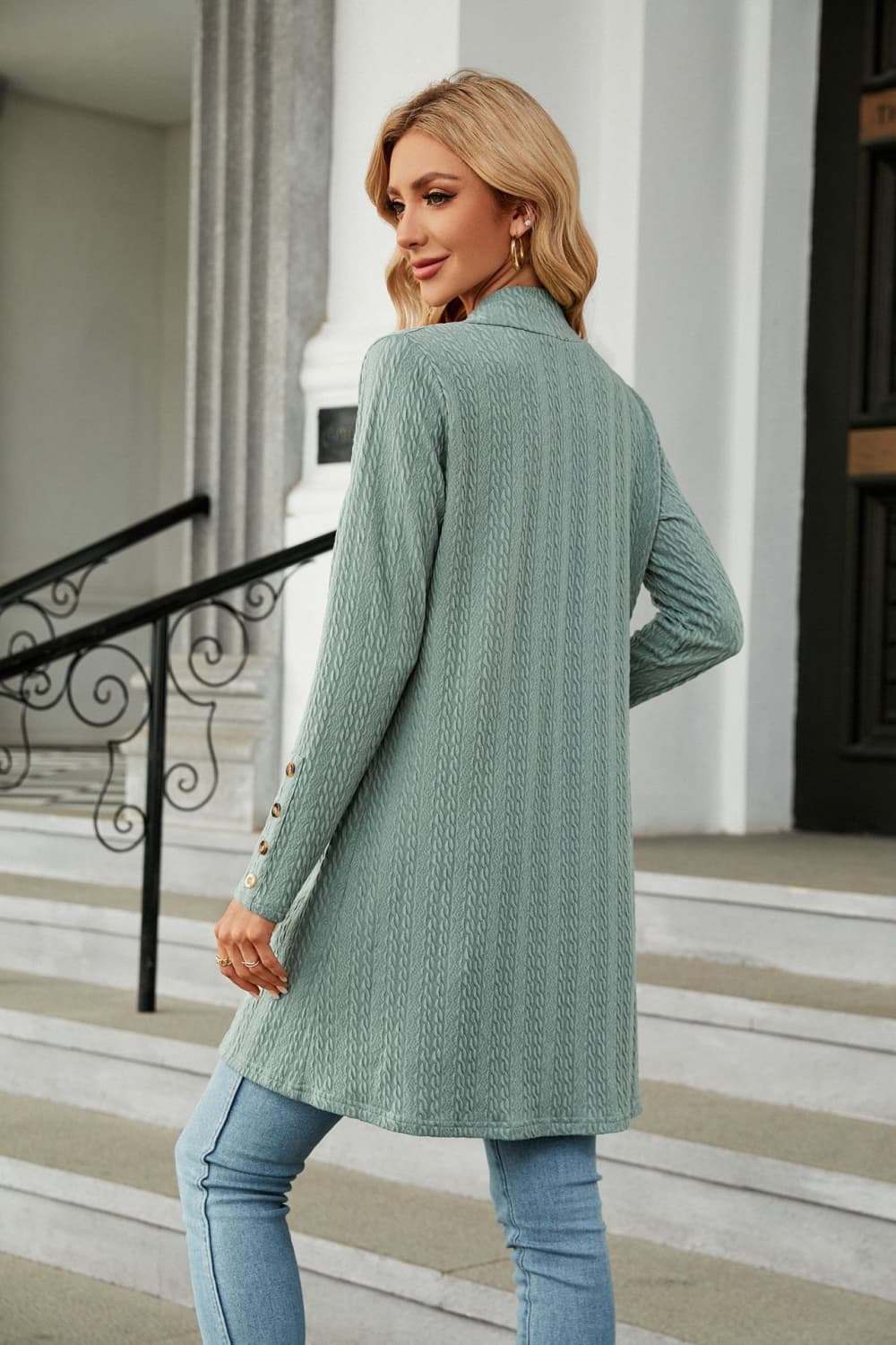 Long Sleeve Open Front Cardigan.