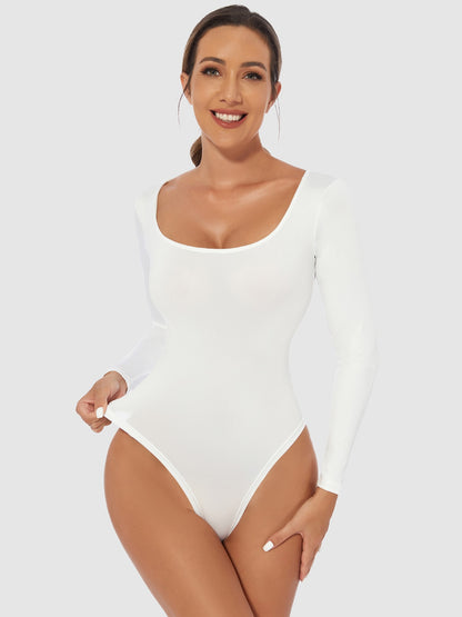 Full Size Scoop Neck Long Sleeve Bodysuit.