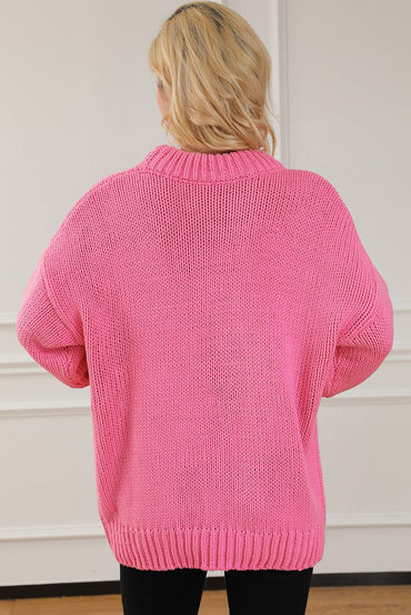 Round Neck Long Sleeve Sweater.