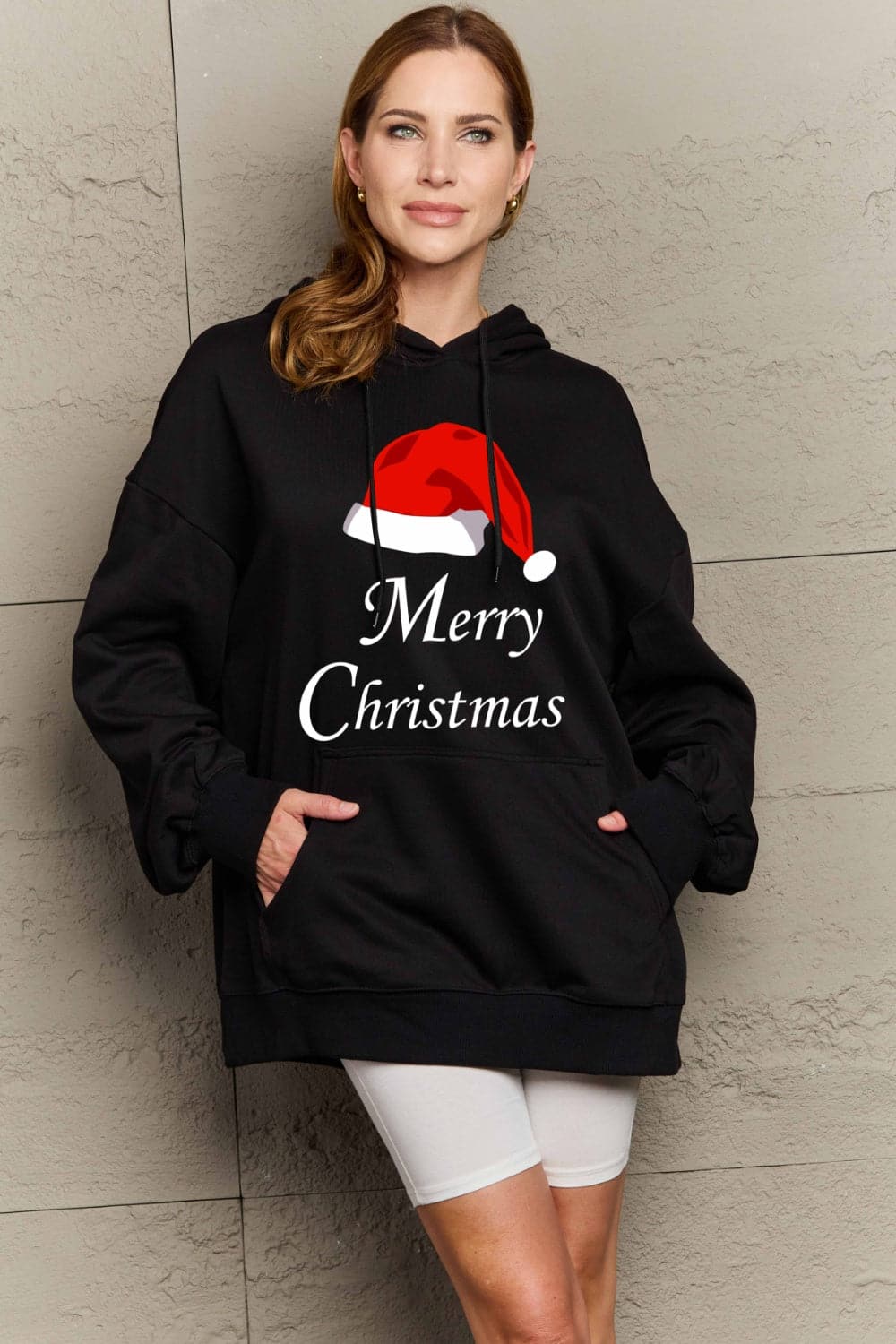 Simply Love Full Size MERRY CHRISTMAS Graphic Hoodie.