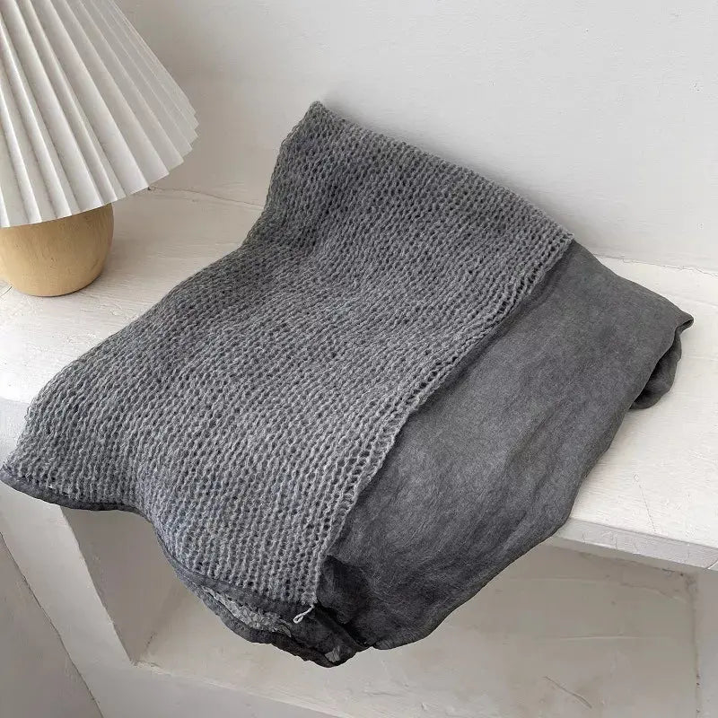 Lightweight Knitted Scarf with Dyed Edges Simply Love