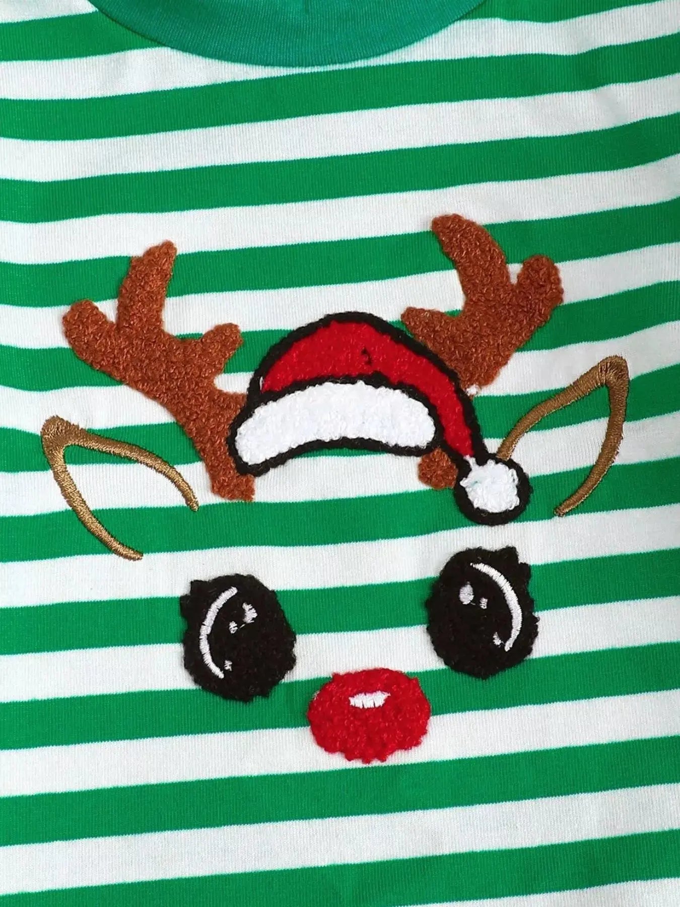 Kids Christmas Striped Pajama Set Two Piece Cotton Comfort Simply Love