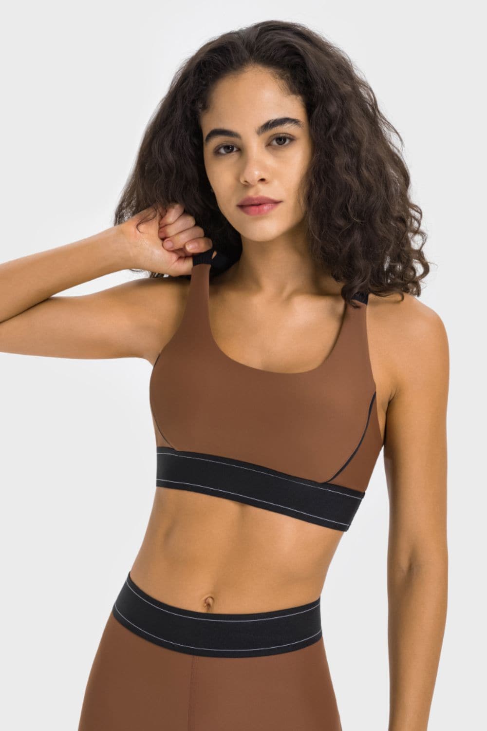 Contrast Sports Bra.