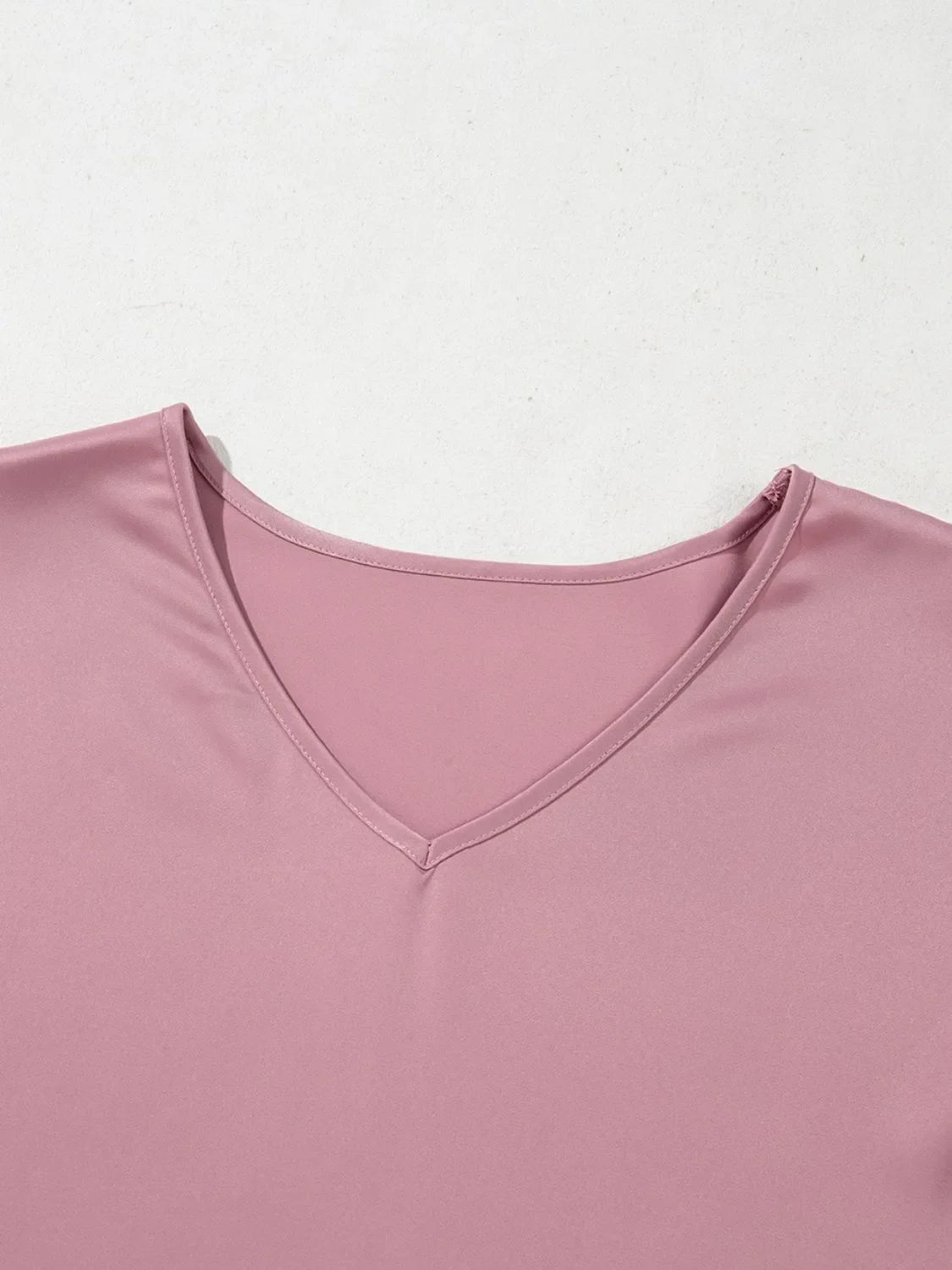 Toadstool Satin Ruffle Sleeve Top – Dusty Pink