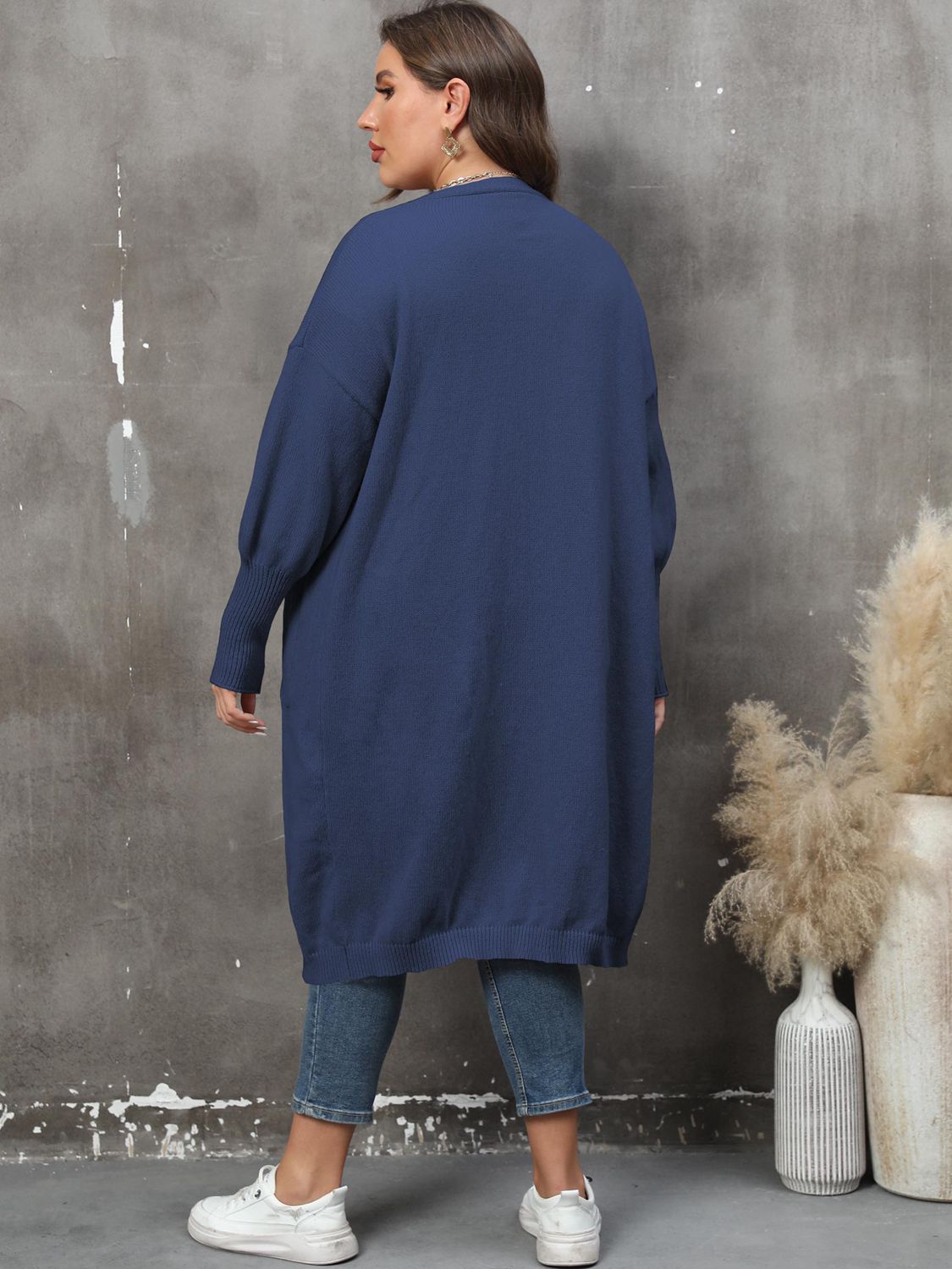 Plus Size Long Sleeve Pocketed Cardigan Coco’s Tee Boutique