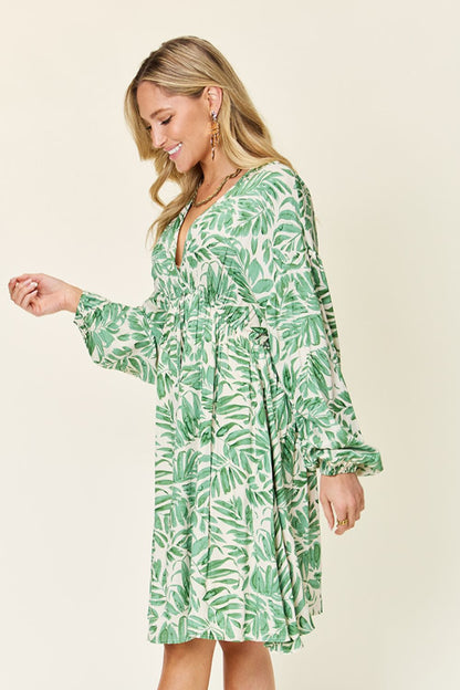 Double Take: Ruched Balloon Sleeve Dress