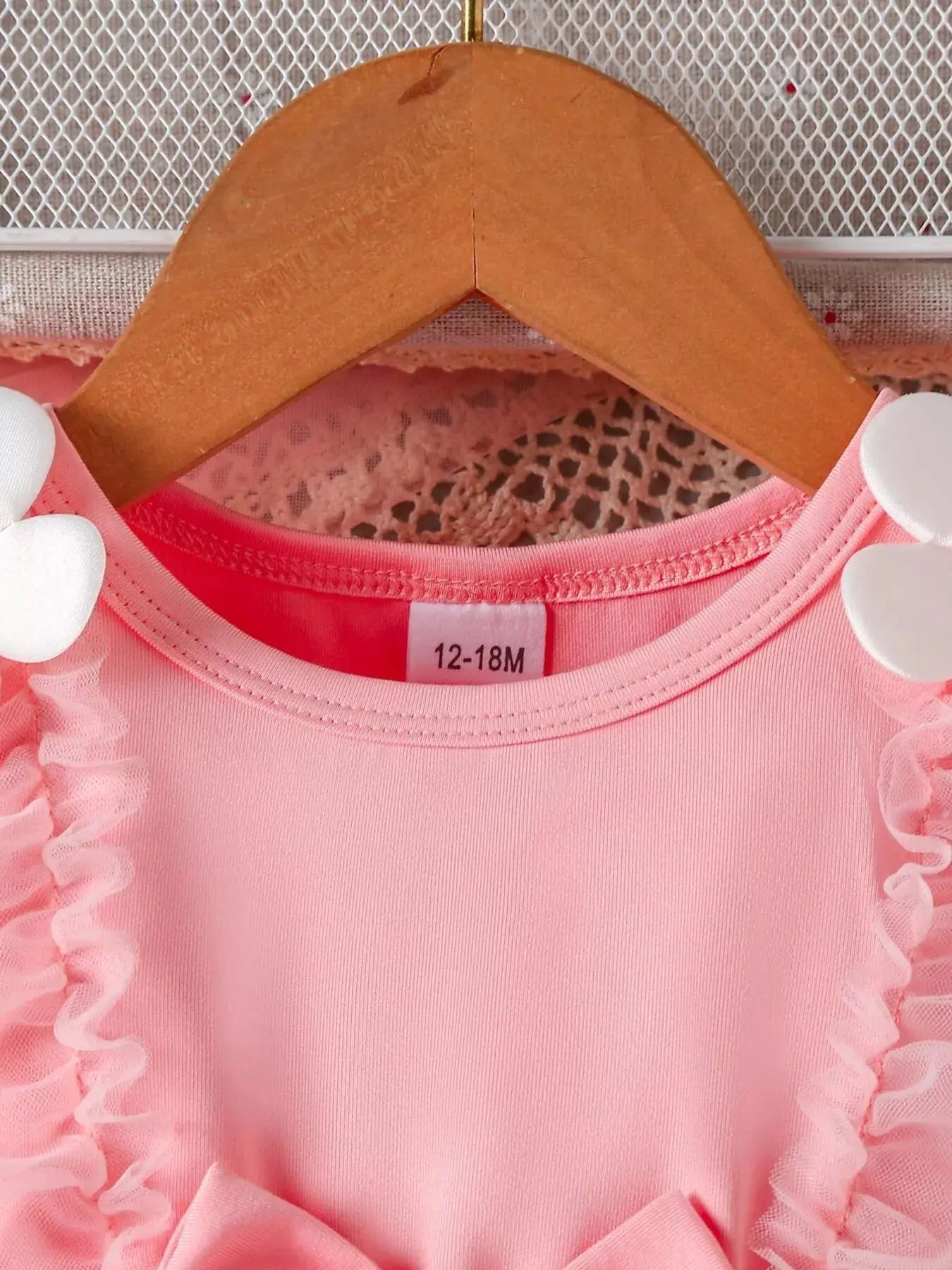 Children's Bow Decor Ruffle Trim Dress Simply Love