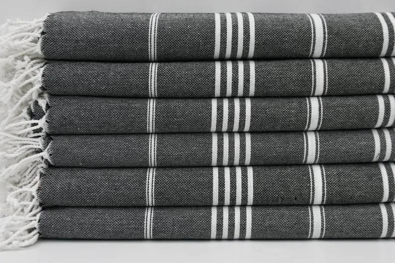 Monaco Hand Towel 100 Percent Natural Turkish Cotton 20 Inch W x 36 Inch L Eco Friendly Quick Drying Soft Large Size - Love Salve 