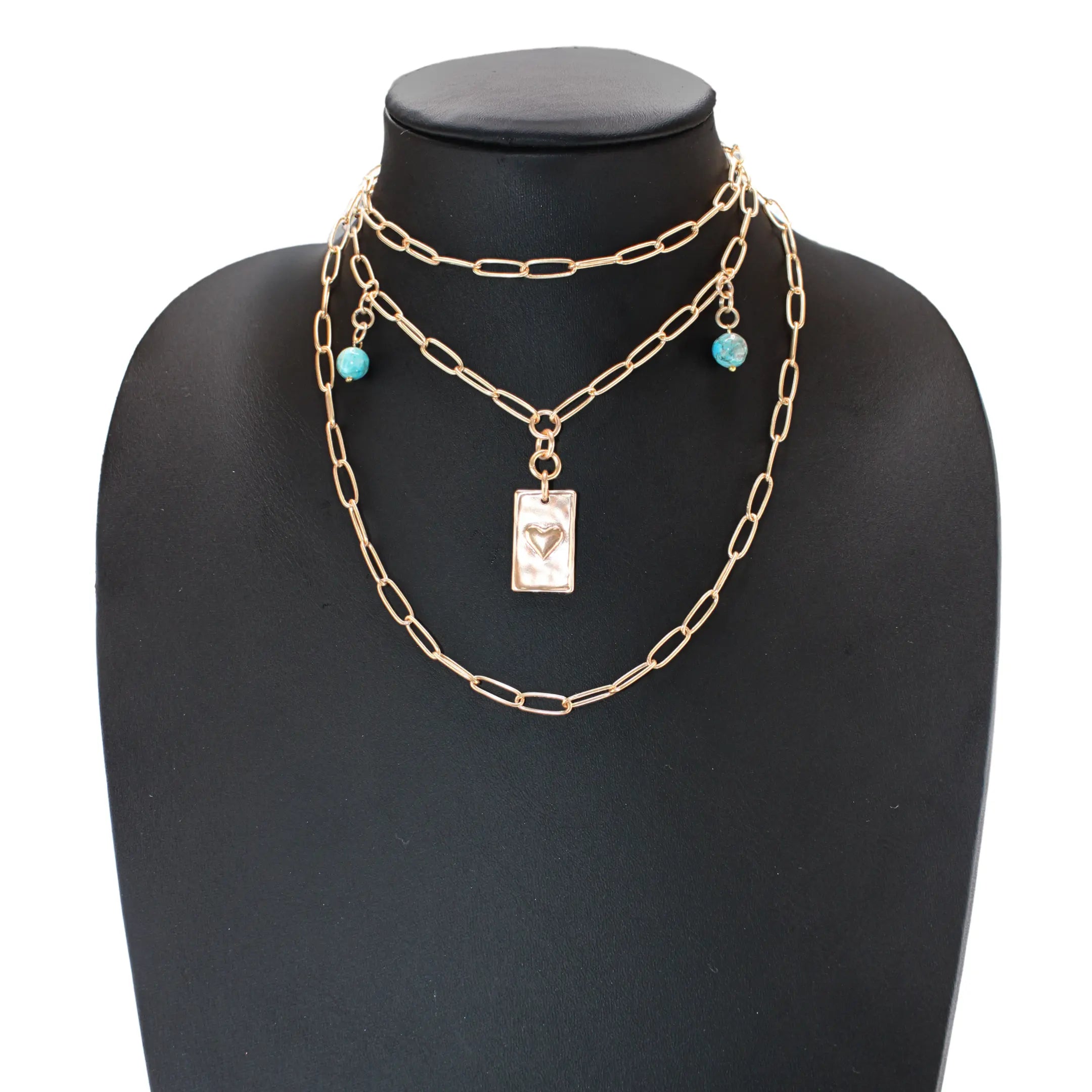 Take a Deep Breath and Let That Shit Go Heart Klink Necklace Katia Designs